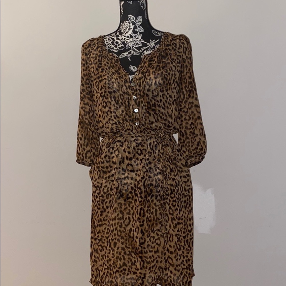 Sheer Cheetah-print dress